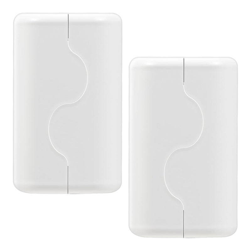 Havenso Child Proof Outlet Box Cover, Double Lock System, White, Large Interior Space 2 Pack - Image 1